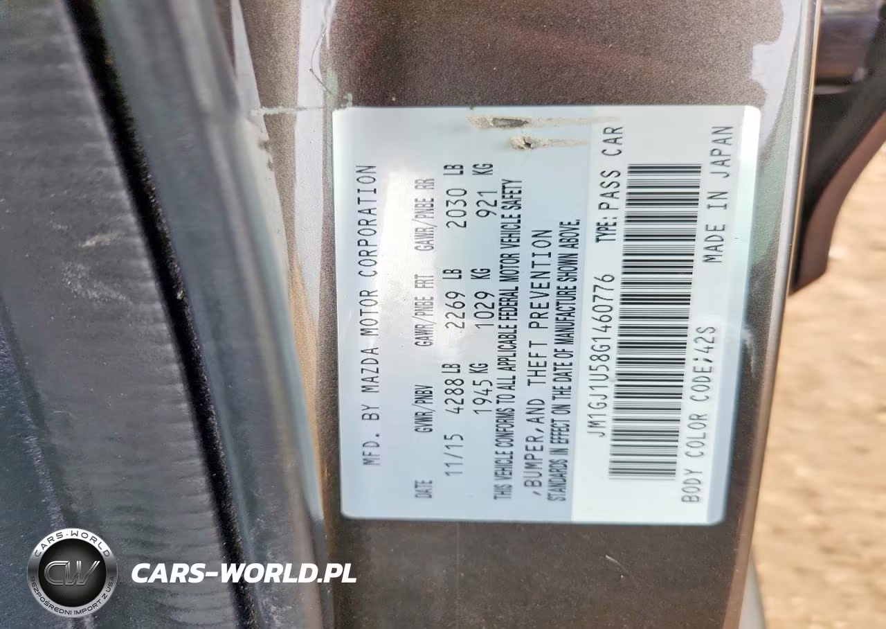 2016 Mazda 6 Sport VIN:JM1GJ1U58G1460776 - 12