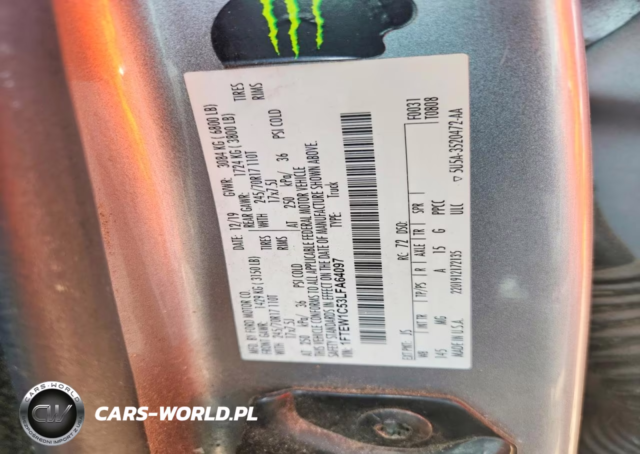 2020 Ford F150 Supercrew VIN:1FTEW1C53LFA64097 - 12