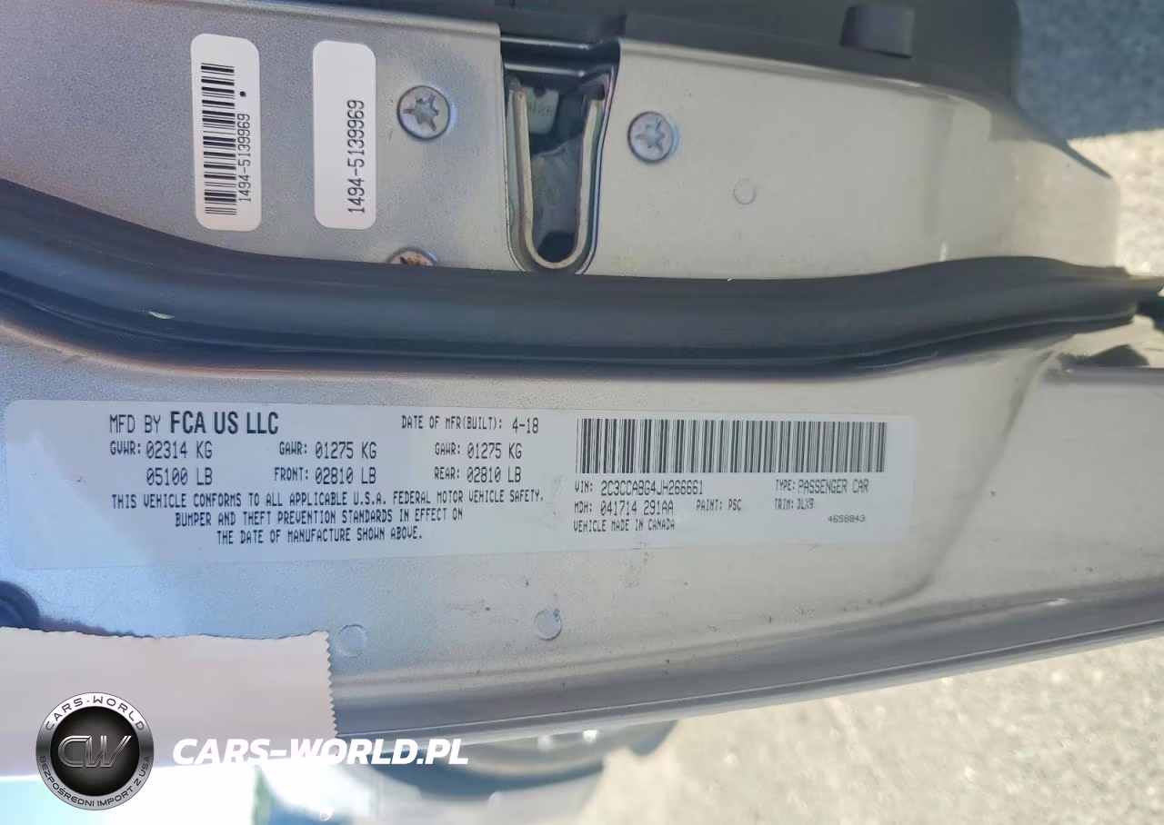 2018 Chrysler 300 S VIN:2C3CCABG4JH266661 - 12