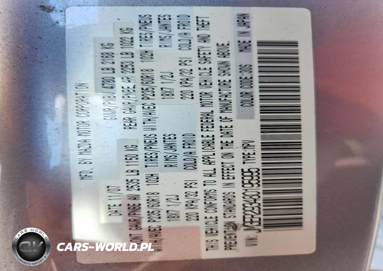 2008 Mazda Cx-7 VIN:JM3ER293480195995 - 14