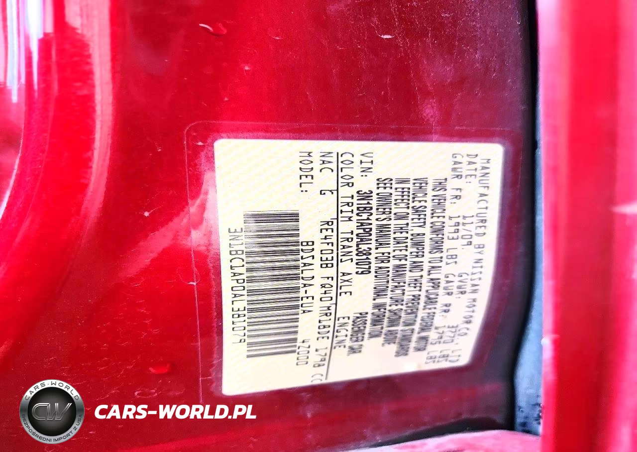 2010 Nissan Versa 1.8 S VIN:3N1BC1AP0AL381079 - 13