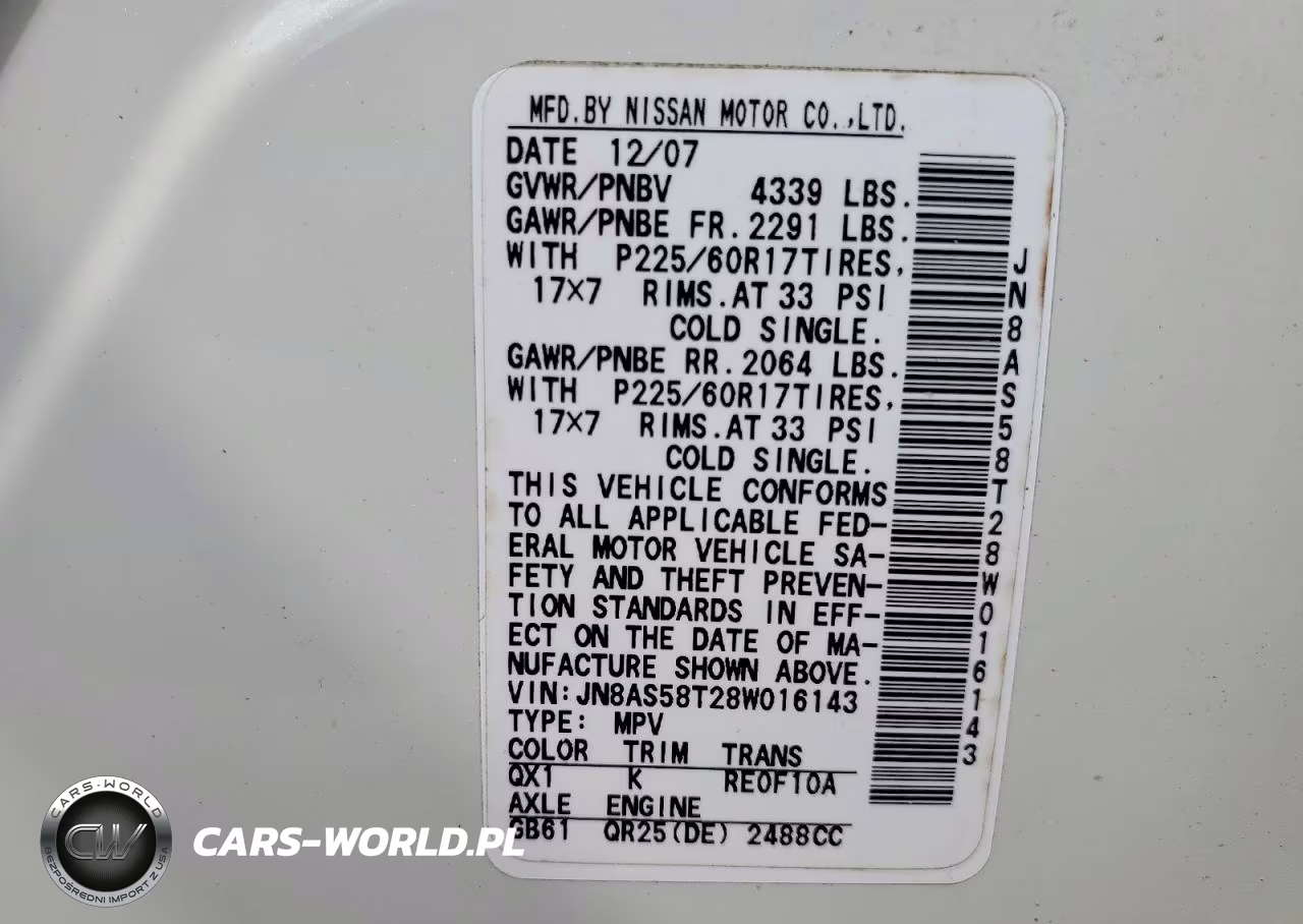 2008 Nissan Rogue S VIN:JN8AS58T28W016143 - 13