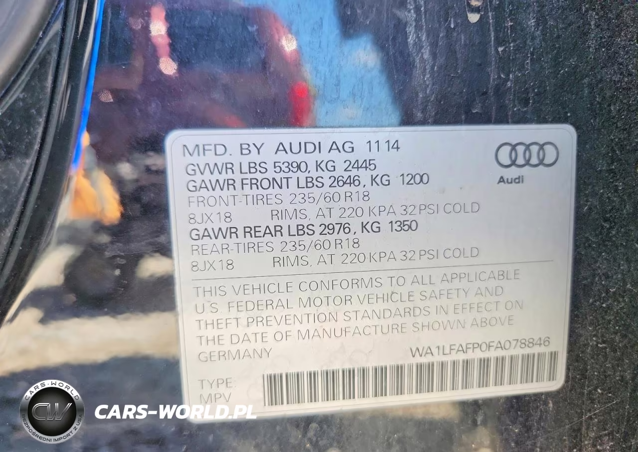 2015 Audi Q5 Premium Plus VIN:WA1LFAFP0FA078846 - 13