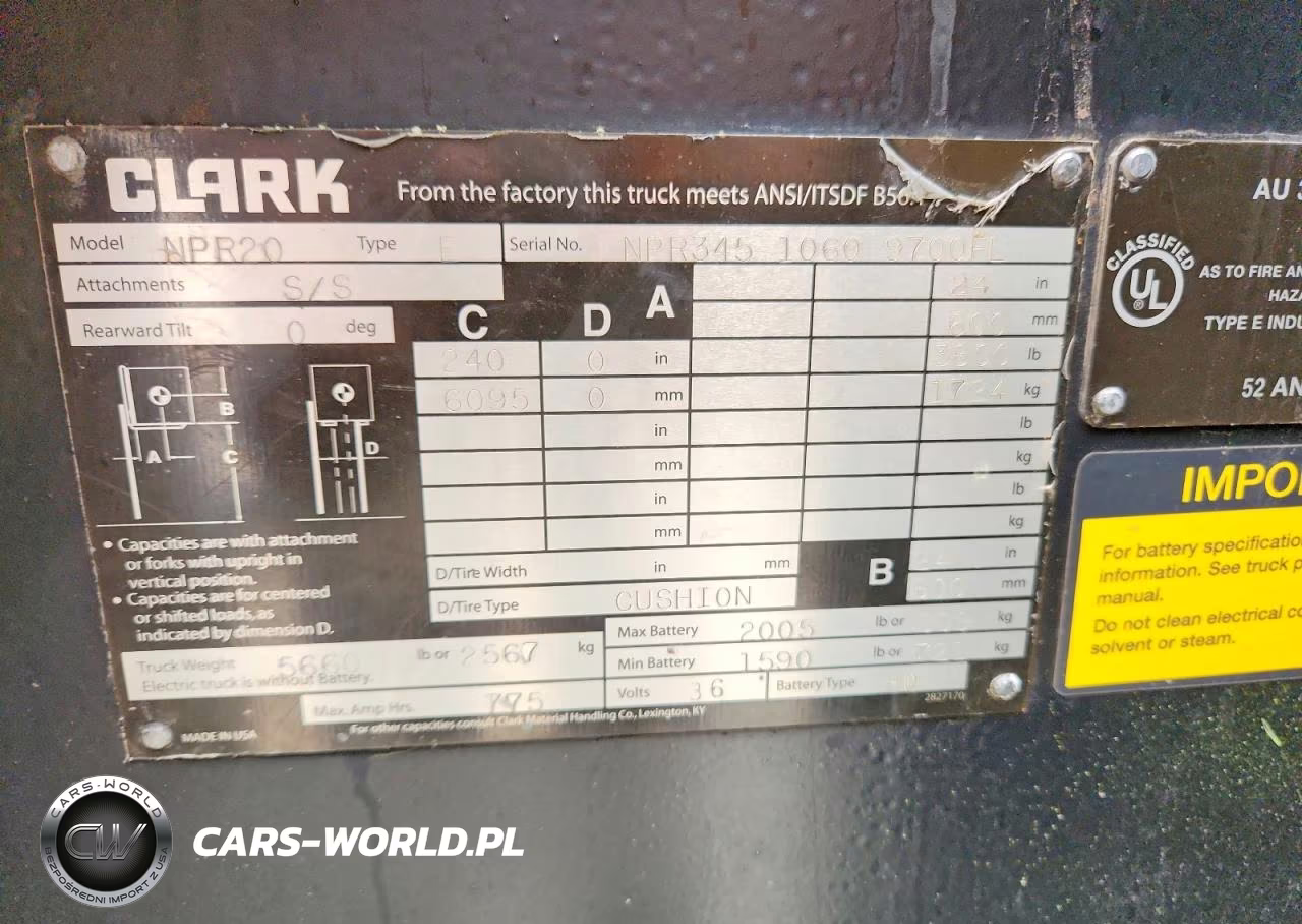 2015 Clark Npr20 Stand Up Forklift VIN:NPR34510609700FL - 10