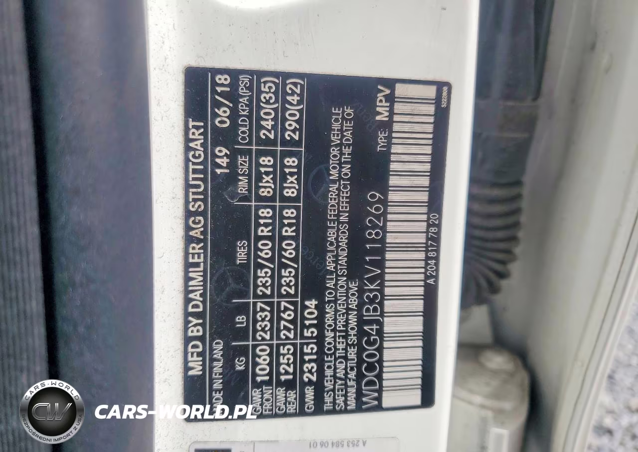 2019 Mercedes-Benz Glc 300 VIN:WDC0G4JB3KV118269 - 14