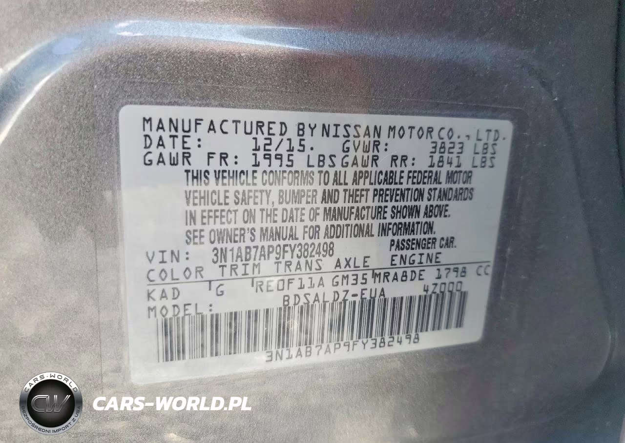 2015 Nissan Sentra Sv VIN:3N1AB7AP9FY382498 - 12