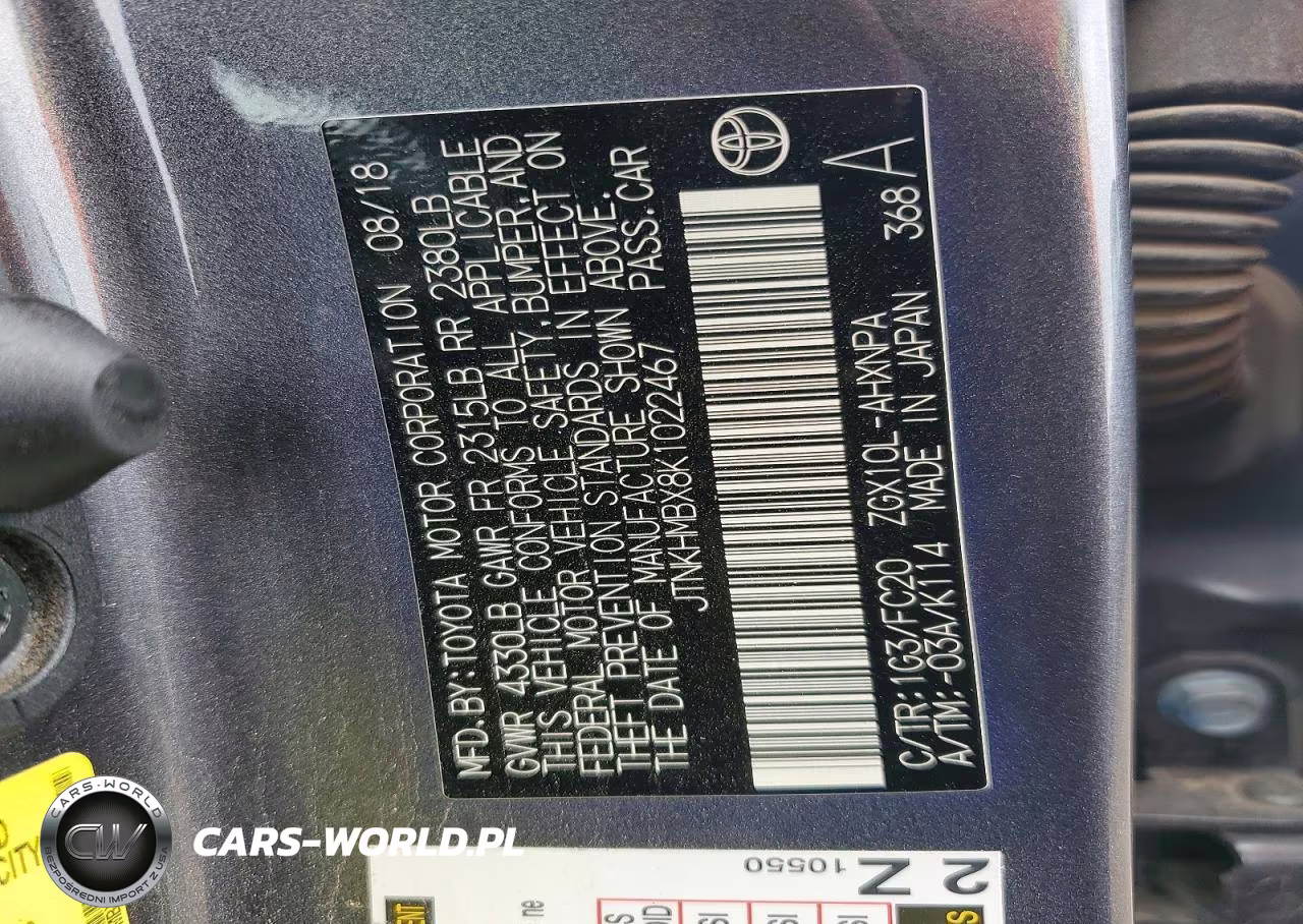 2019 Toyota C-Hr Le VIN:JTNKHMBX8K1022467 - 13