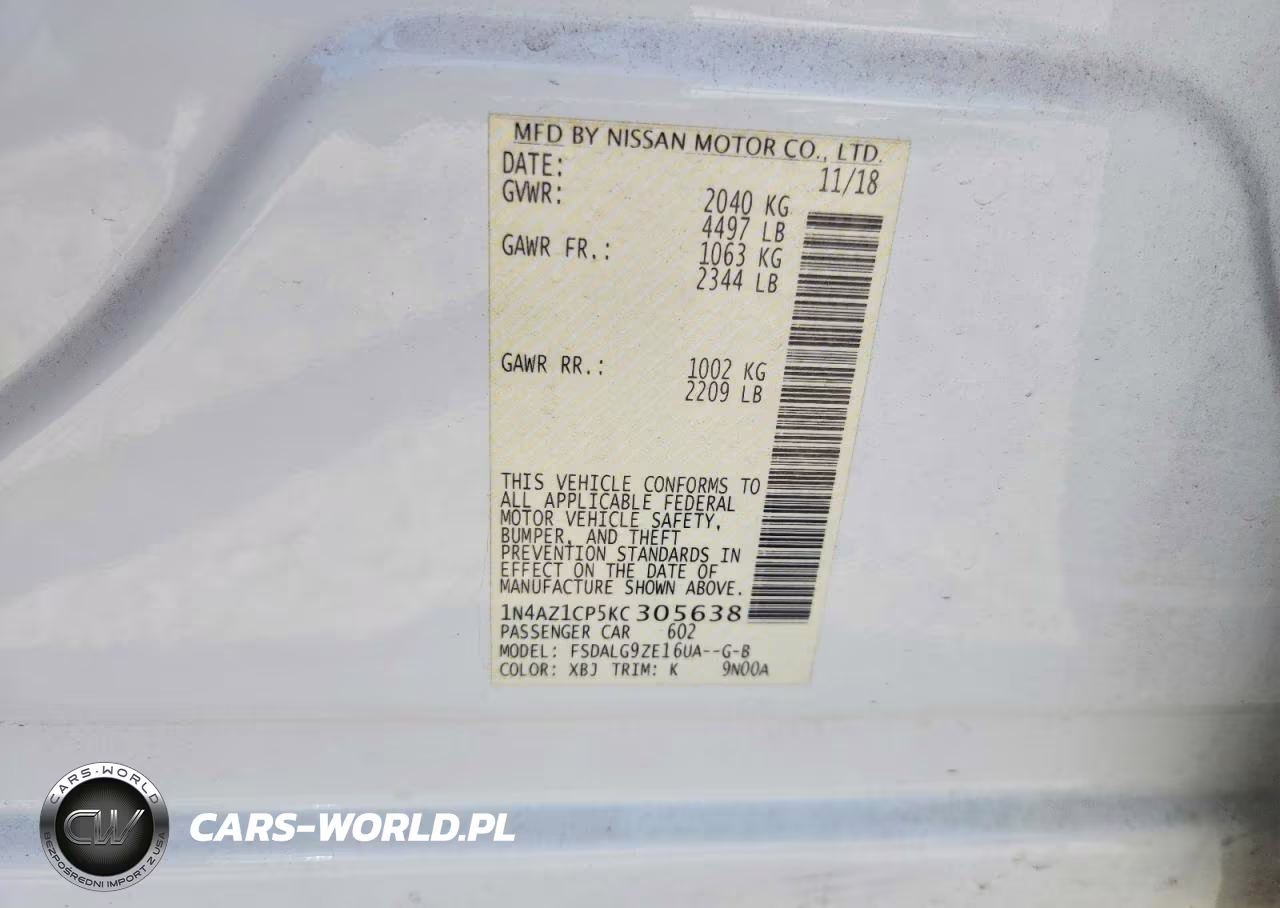 2019 Nissan Leaf Sl VIN:1N4AZ1CP5KC305638 - 13