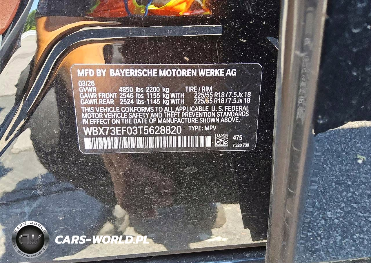 2026 B M W X Series X1 4D Suv 28I xDrive Msport VIN:WBX73EF03T5628820 - 5