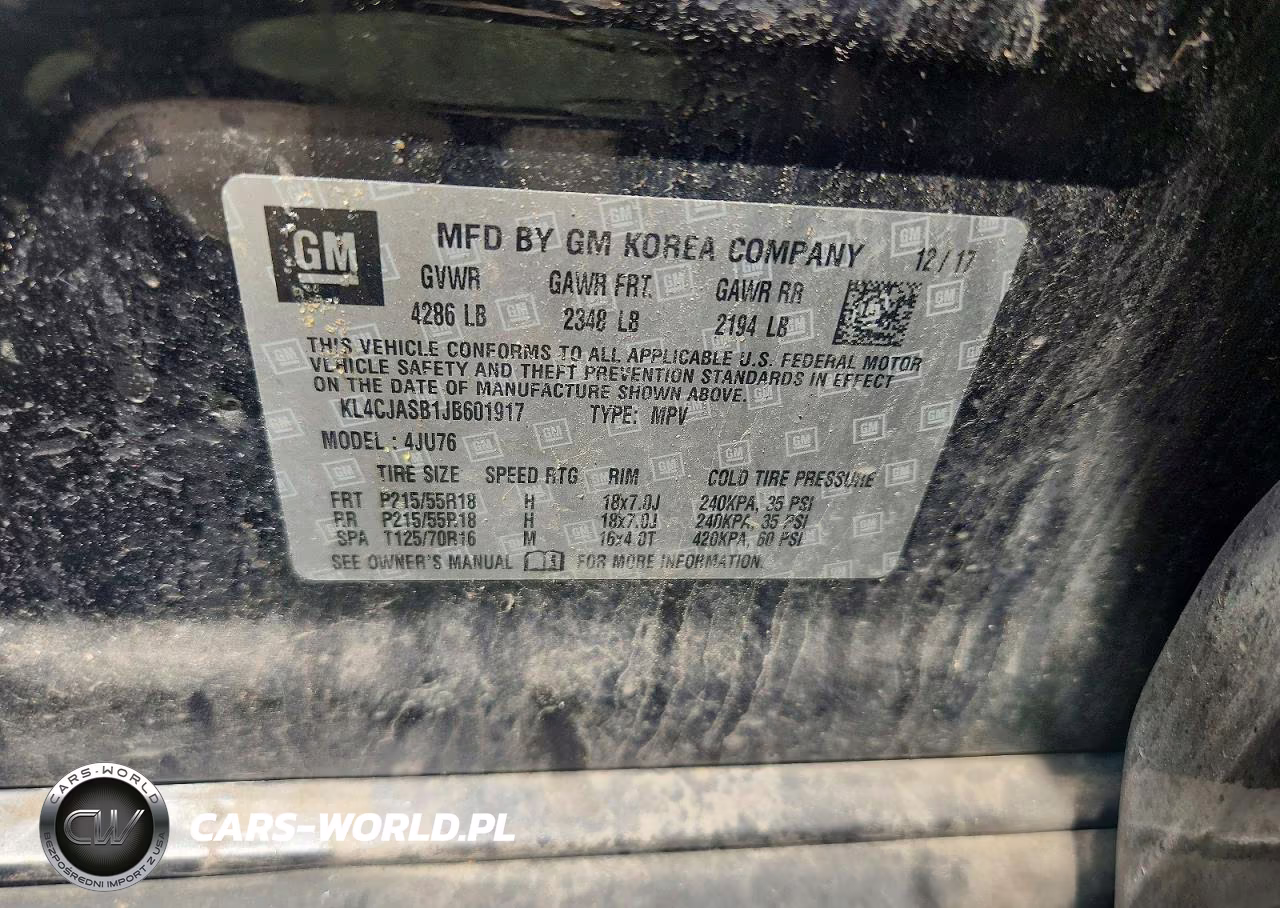 2018 Buick Encore Preferred VIN:KL4CJASB1JB601917 - 12