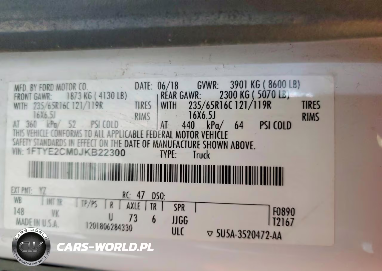 2018 Ford Transit T-150 VIN:1FTYE2CM0JKB22300 - 12