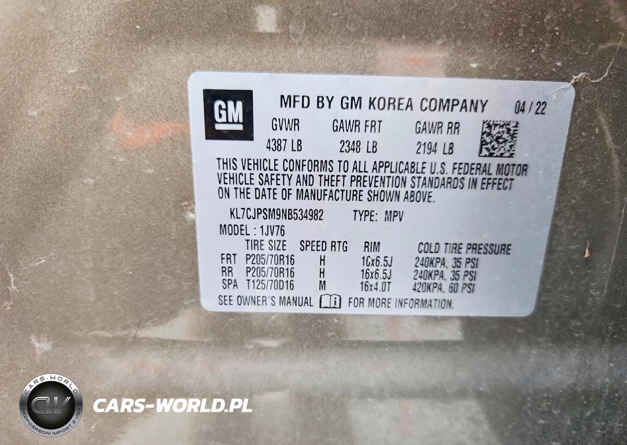 CHEVROLET TRAX 1LT VIN:KL7CJPSM9NB534982 - 13