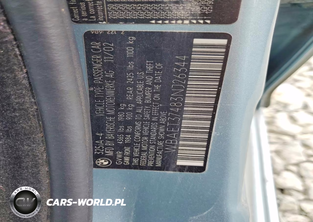 2003 BMW 325 I VIN:WBAET37483NJ26344 - 12