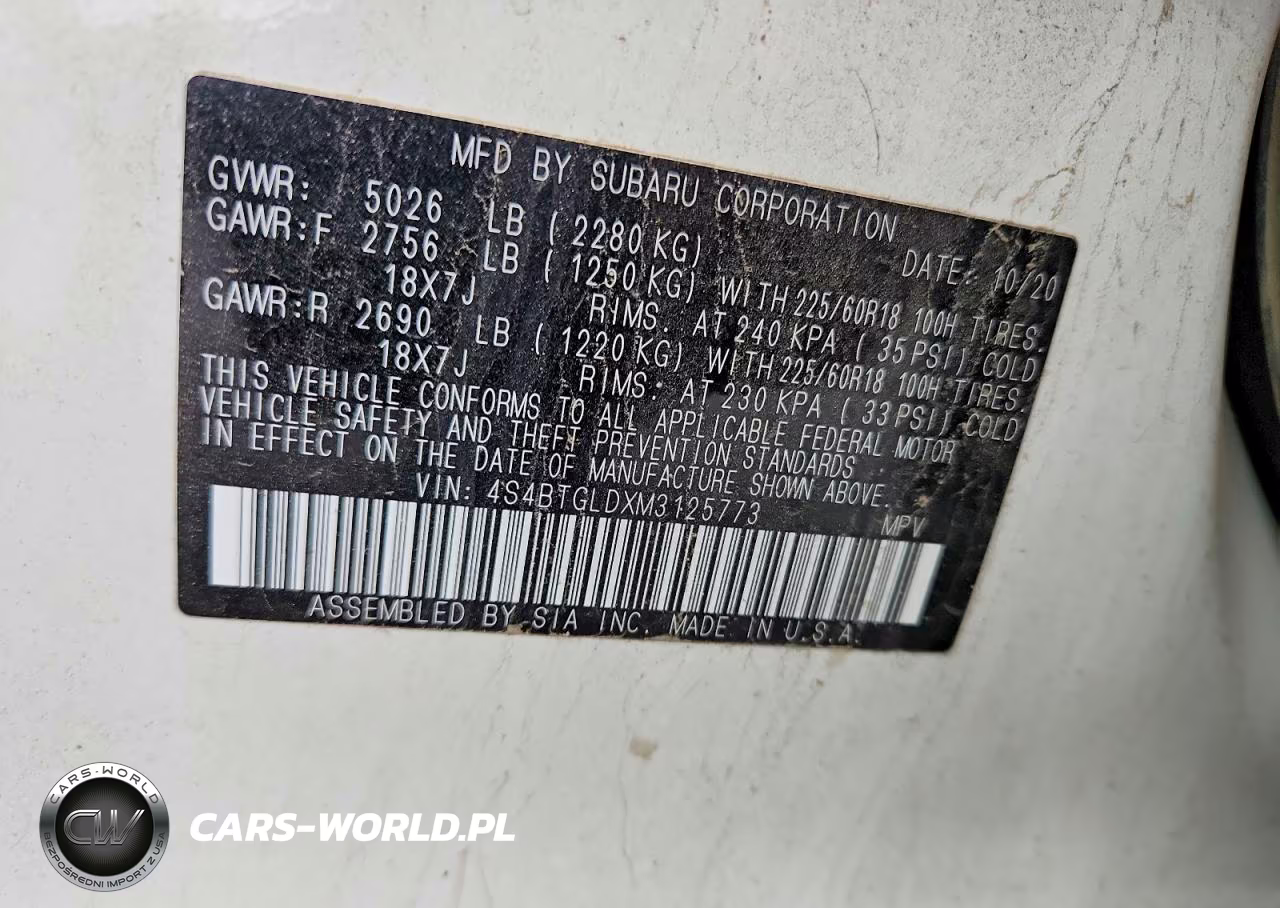 2021 Subaru Outback Onyx Edition Xt VIN:4S4BTGLDXM3125773 - 13