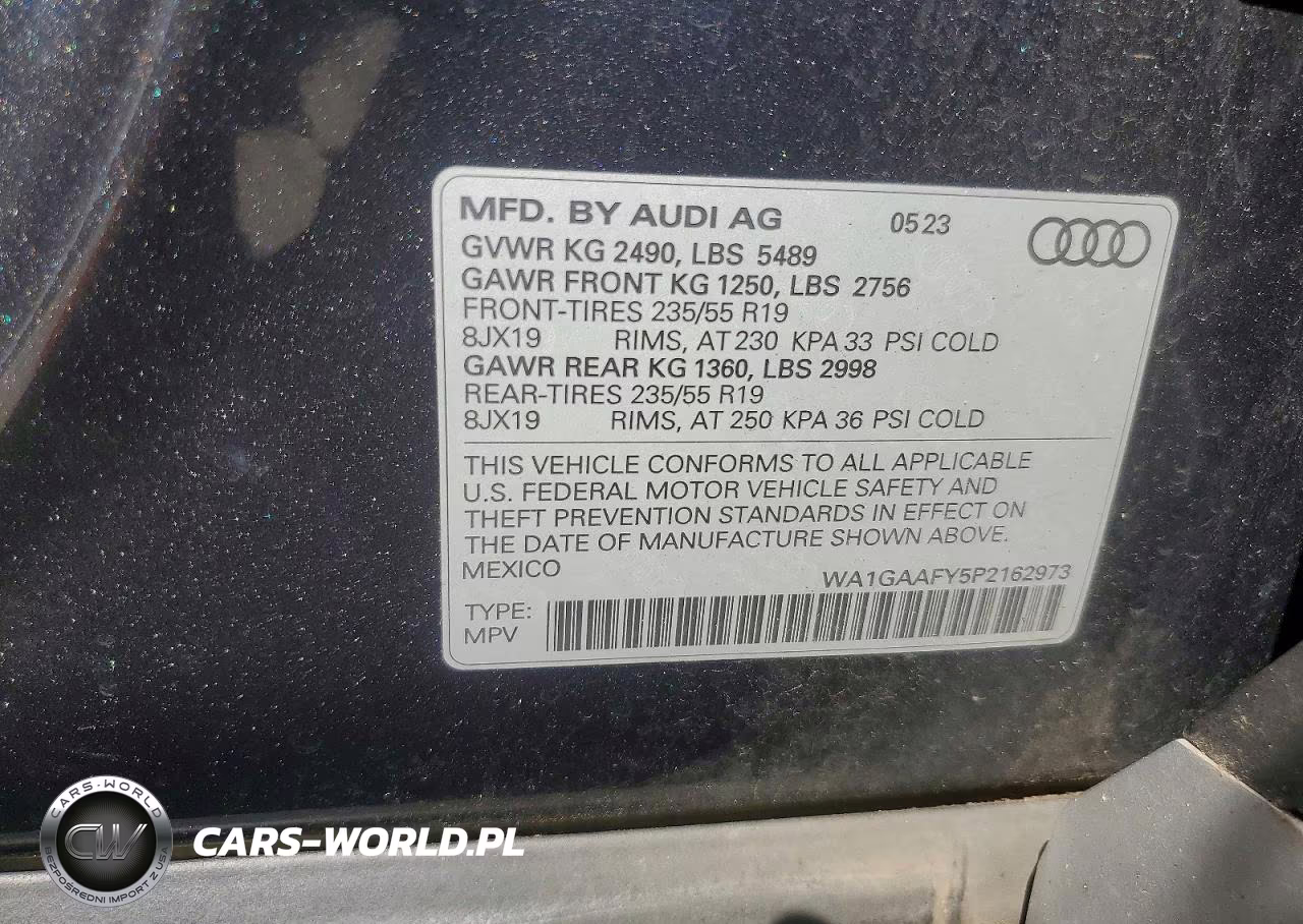 2023 Audi Q5 Premium 45 VIN:WA1GAAFY5P2162973 - 14