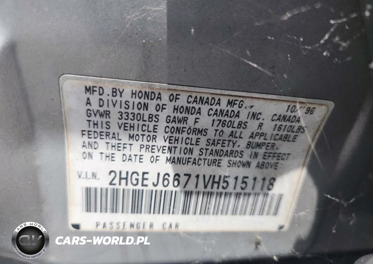 1997 Honda Civic Lx VIN:2HGEJ6671VH515118 - 12
