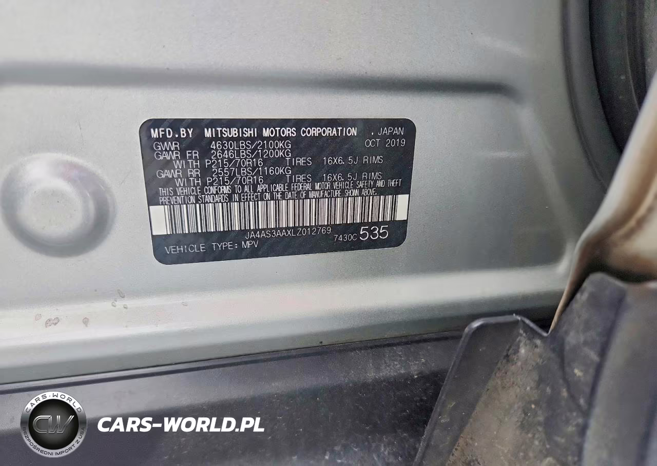 2020 Mitsubishi Eclipse Cross Es VIN:JA4AS3AAXLZ012769 - 13