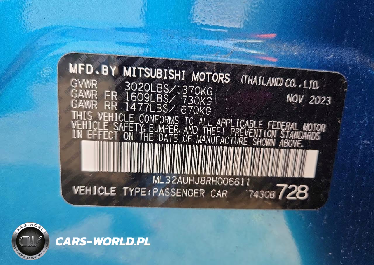 2024 Mitsubishi Mirage Es VIN:ML32AUHJ8RH006611 - 12