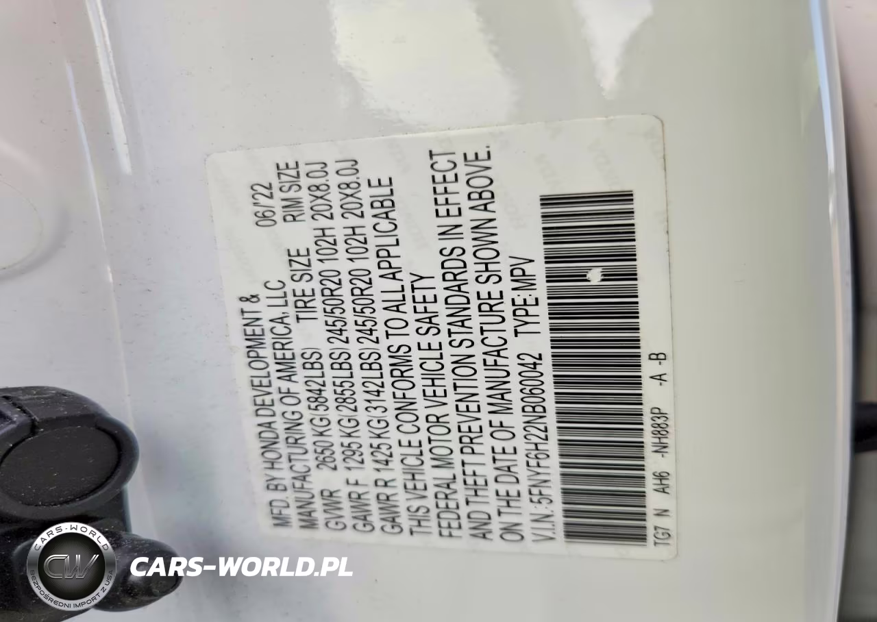 2022 Honda Pilot Se VIN:5FNYF6H22NB060042 - 14