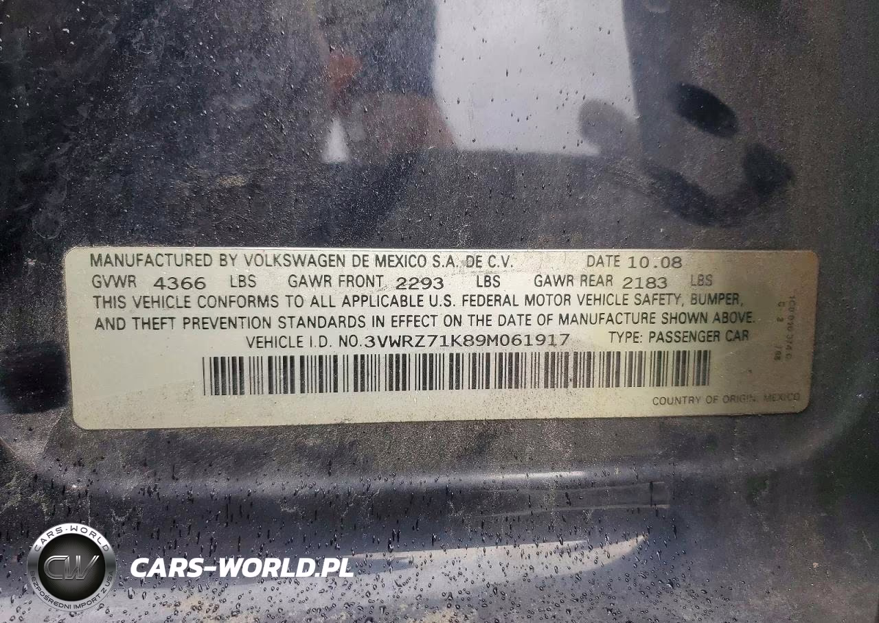2009 Volkswagen Jetta Se VIN:3VWRZ71K89M061917 - 12