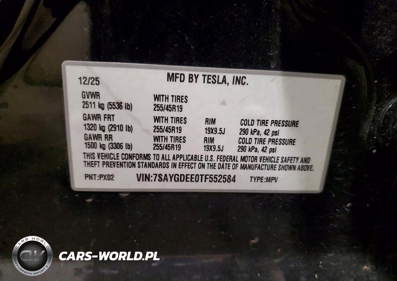 2026 Tesla Model Y VIN:7SAYGDEE0TF552584 - 14