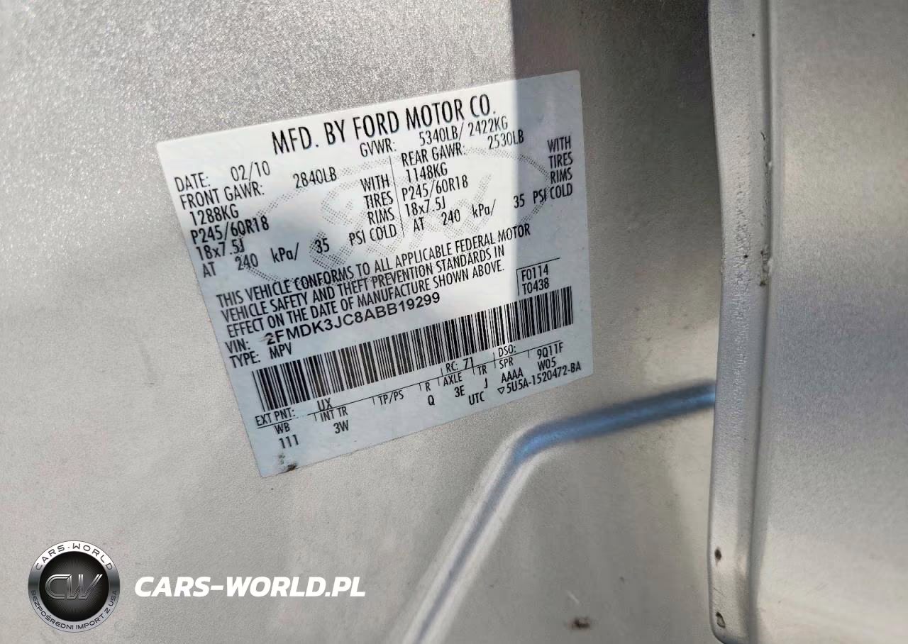 2010 Ford Edge Sel VIN:2FMDK3JC8ABB19299 - 13