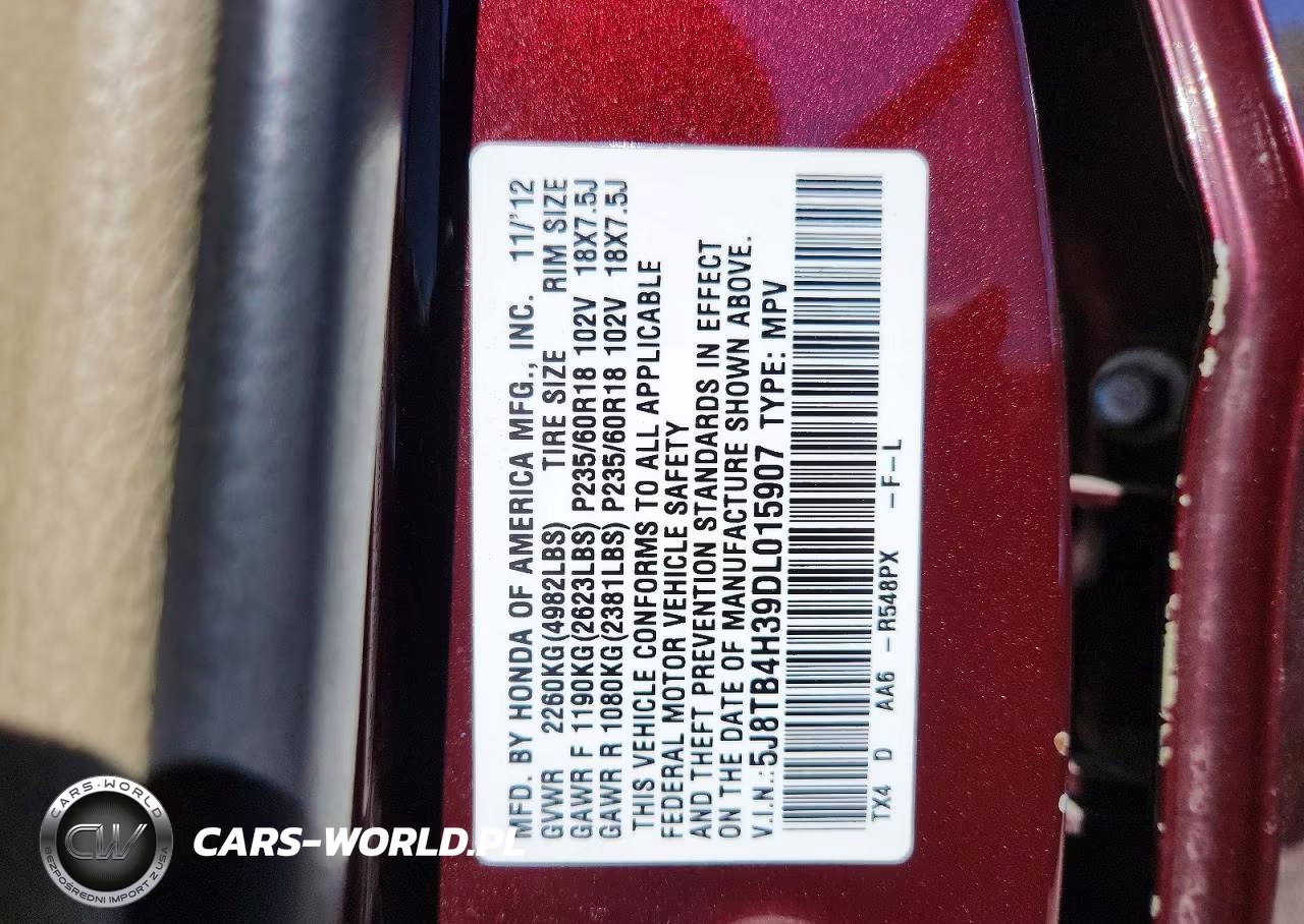 2013 Acura Rdx VIN:5J8TB4H39DL015907 - 13