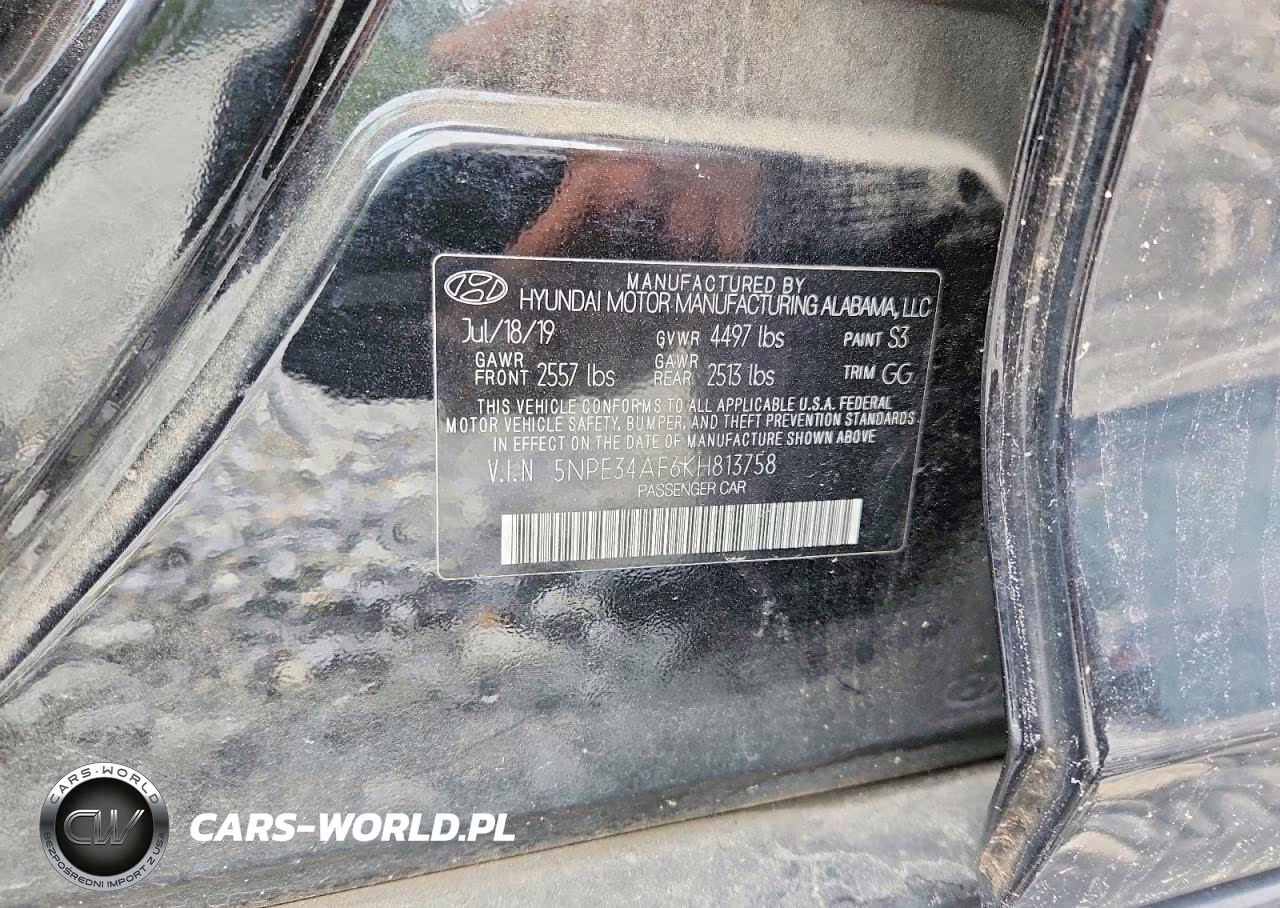 2019 Hyundai Sonata Sel VIN:5NPE34AF6KH813758 - 12