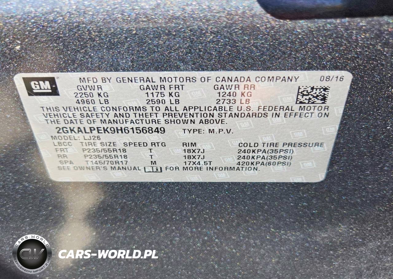 2017 GMC Terrain Slt VIN:2GKALPEK9H6156849 - 13
