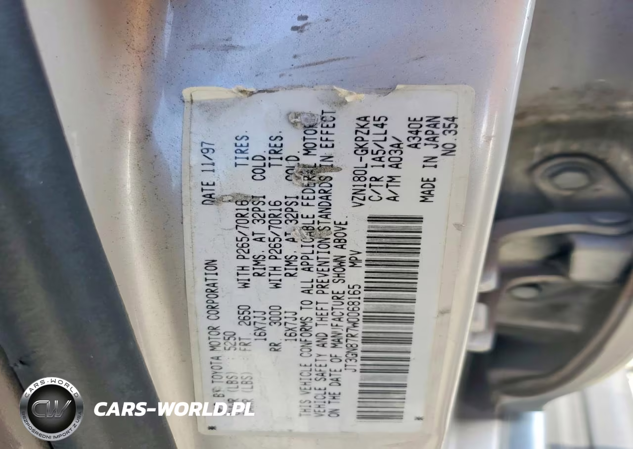 1998 Toyota 4Runner Limited VIN:JT3GN87R7W0068165 - 13