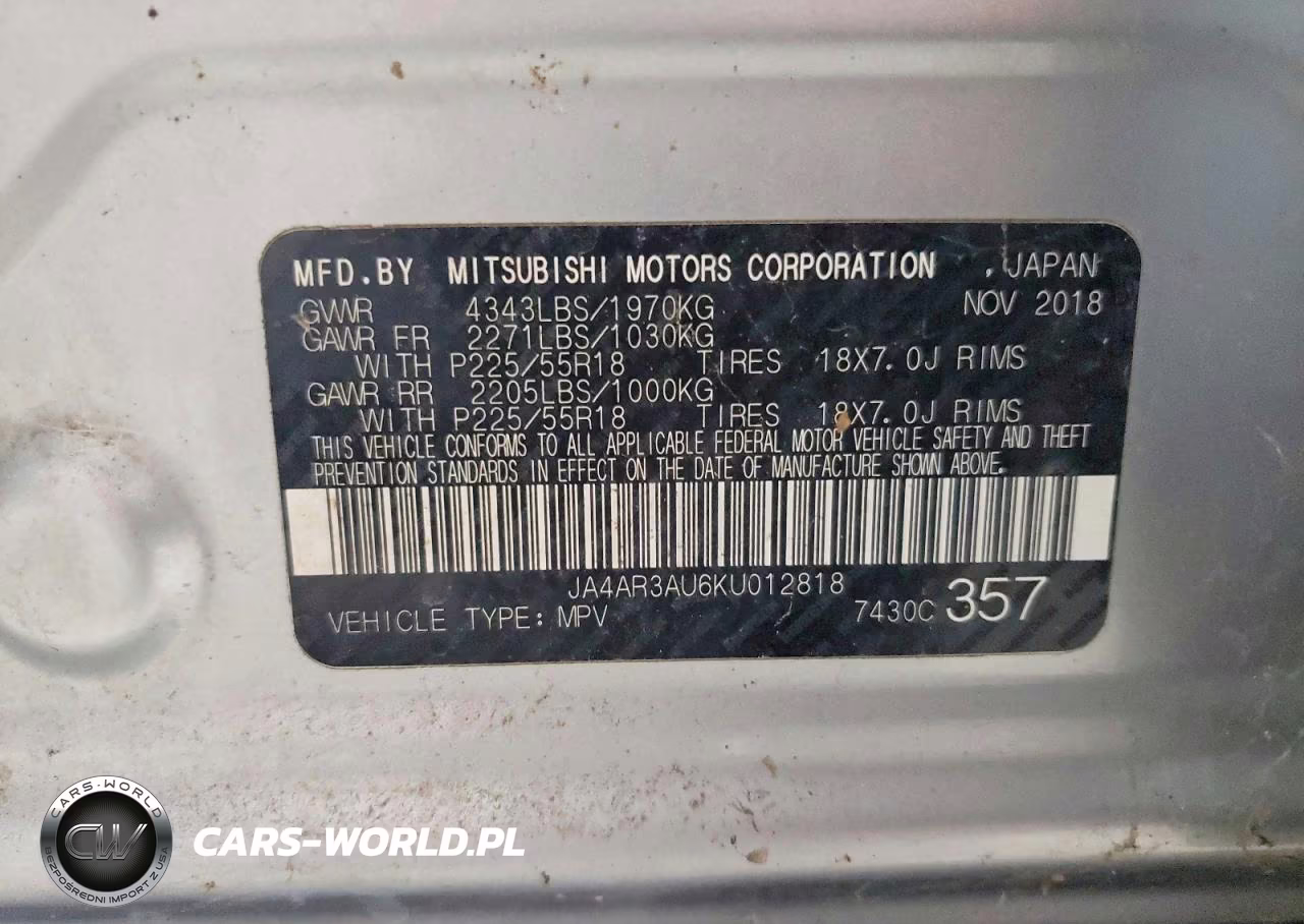 2019 Mitsubishi Outlander Sport Es VIN:JA4AR3AU6KU012818 - 14