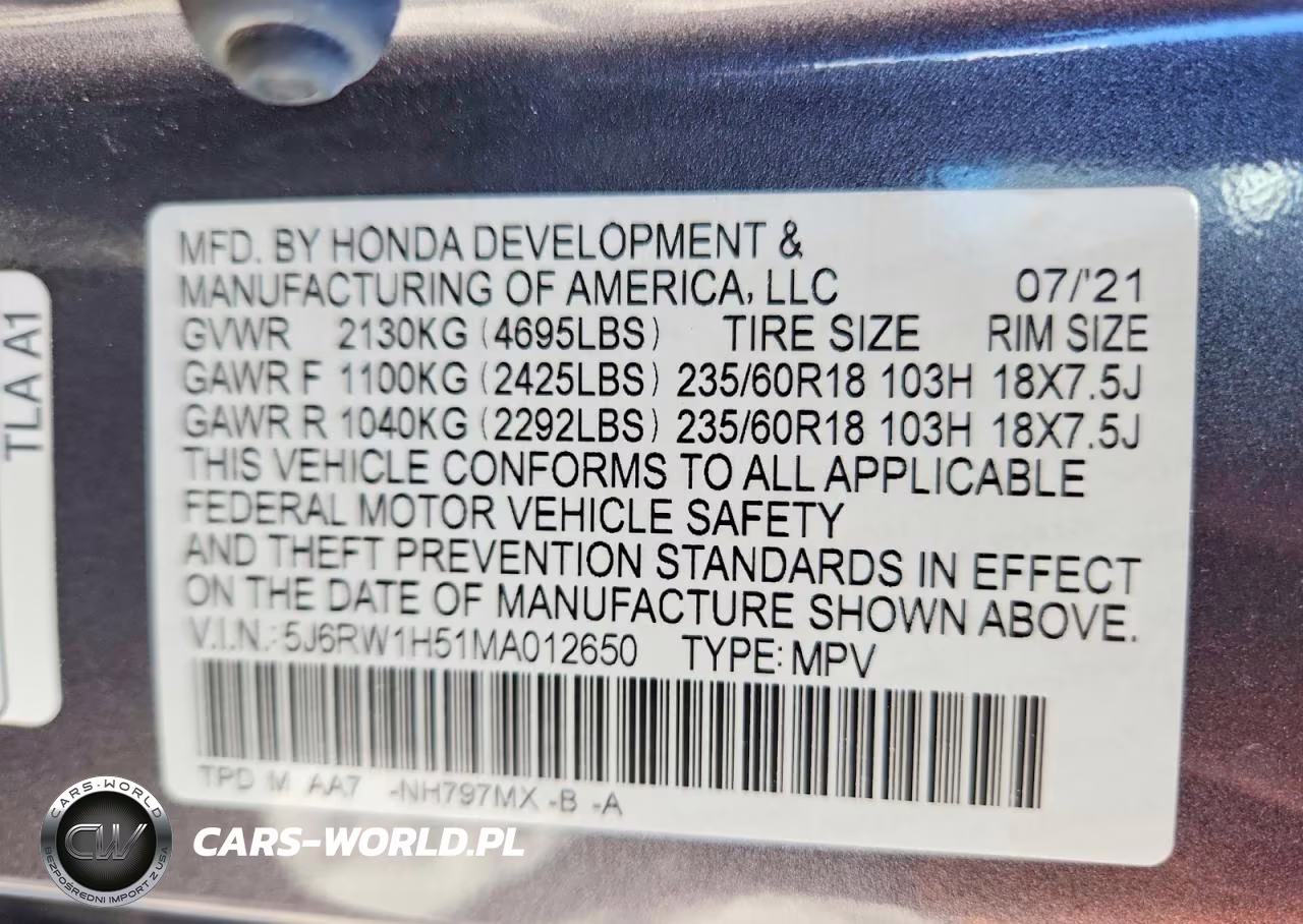 2021 Honda Cr-V Ex VIN:5J6RW1H51MA012650 - 14