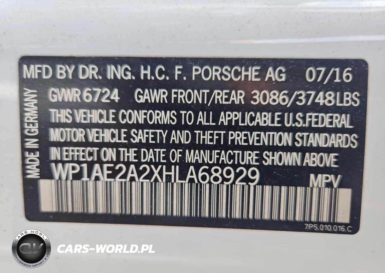2017 Porsche Cayenne Se Hybrid Platinum VIN:WP1AE2A2XHLA68929 - 13