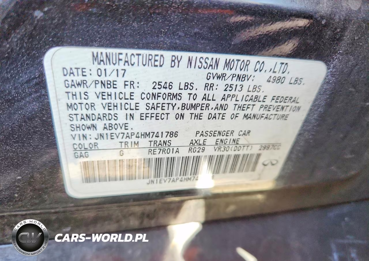 2017 Infiniti Q50 3.0T Signature Edition VIN:JN1EV7AP4HM741786 - 12