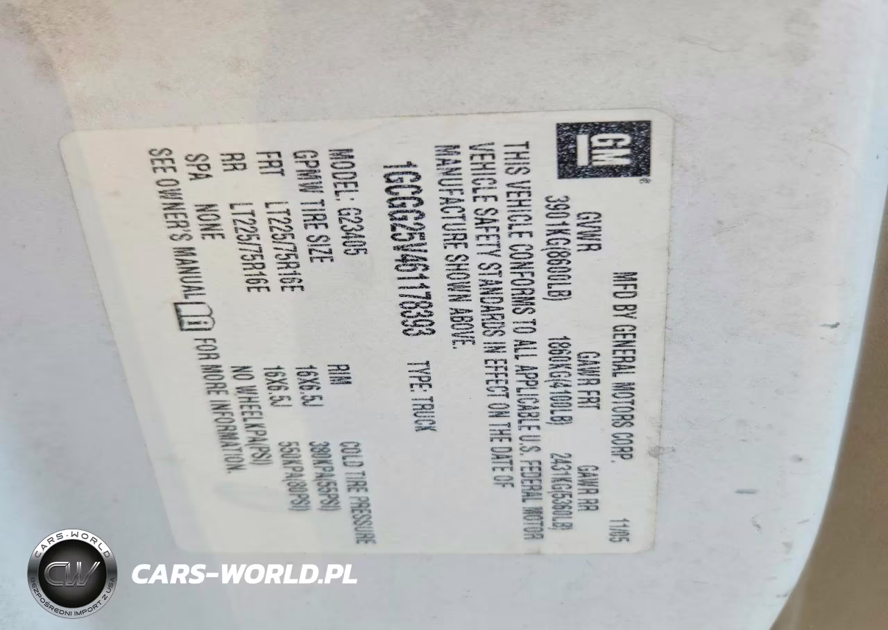 2006 Chevrolet Express 1500 VIN:1GCGG25V461178393 - 13