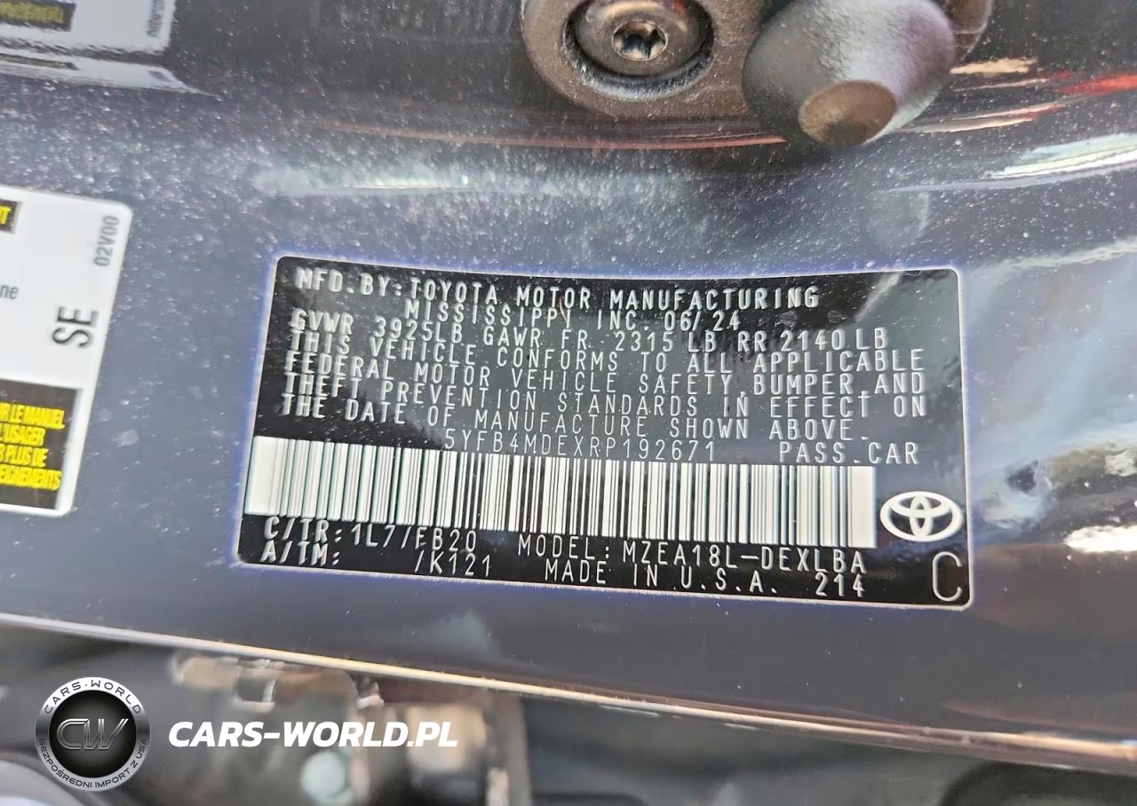 2024 Toyota Corolla Le VIN:5YFB4MDEXRP192671 - 12
