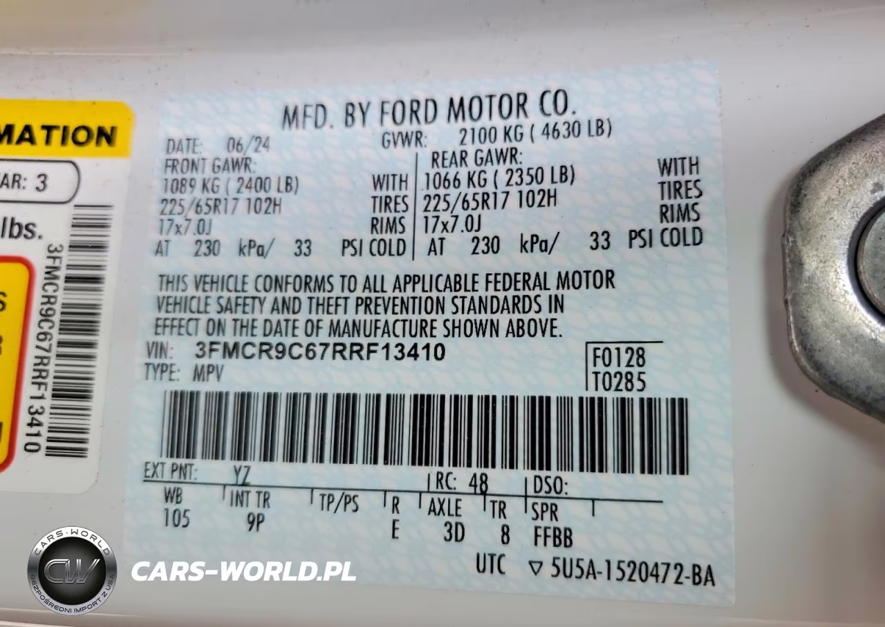 2024 Ford Bronco Sport Outer Banks VIN:3FMCR9C67RRF13410 - 14