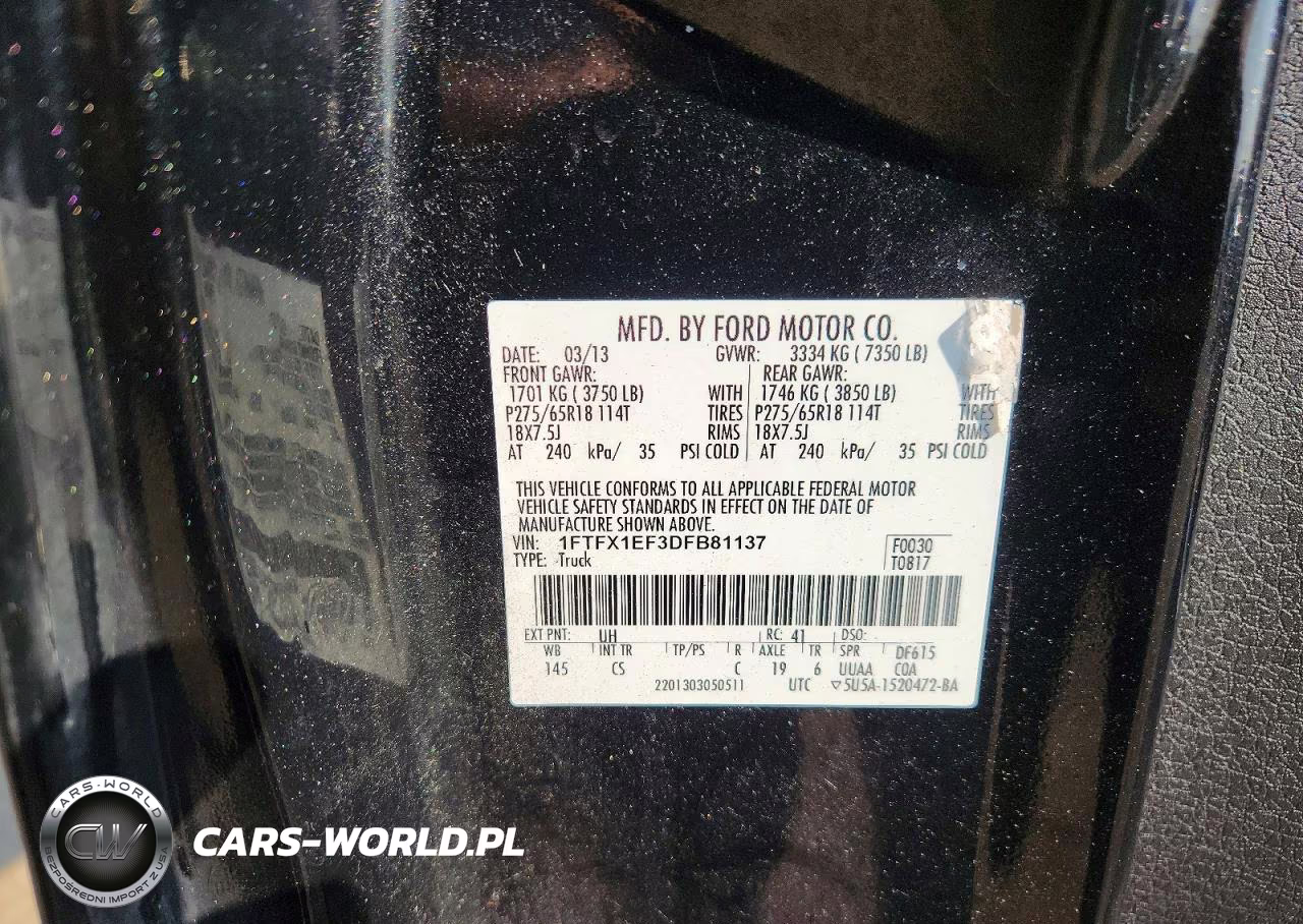 2013 Ford F-150 Stx VIN:1FTFX1EF3DFB81137 - 13