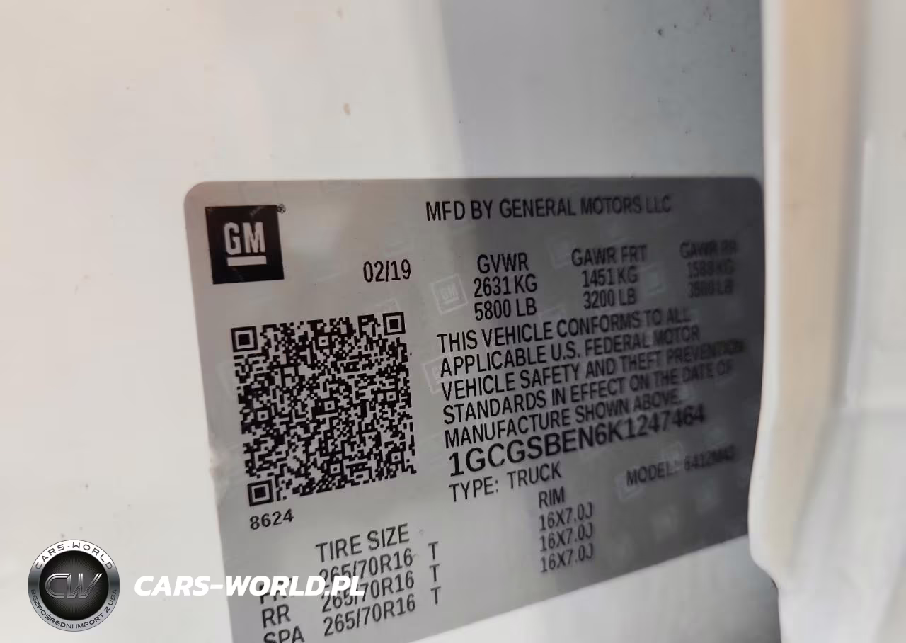 2019 Chevrolet Colorado VIN:1GCGSBEN6K1247464 - 12