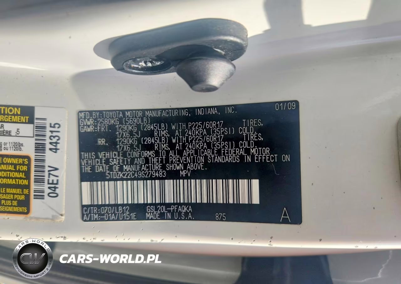 2009 Toyota Sienna Limited VIN:5TDZK22C49S279483 - 13