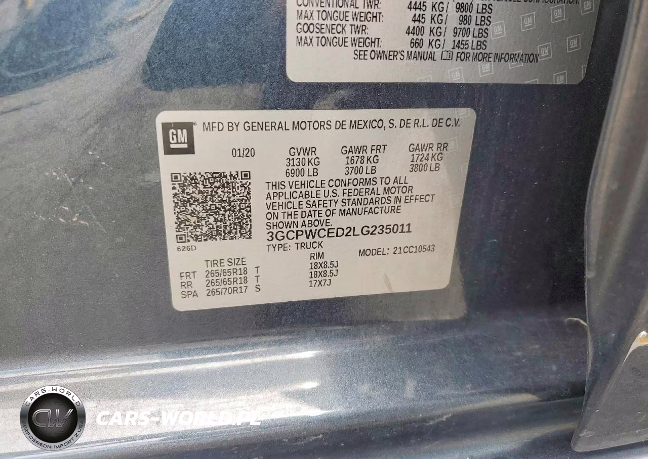 2020 Chevrolet Silverado C1500 Lt VIN:3GCPWCED2LG235011 - 13