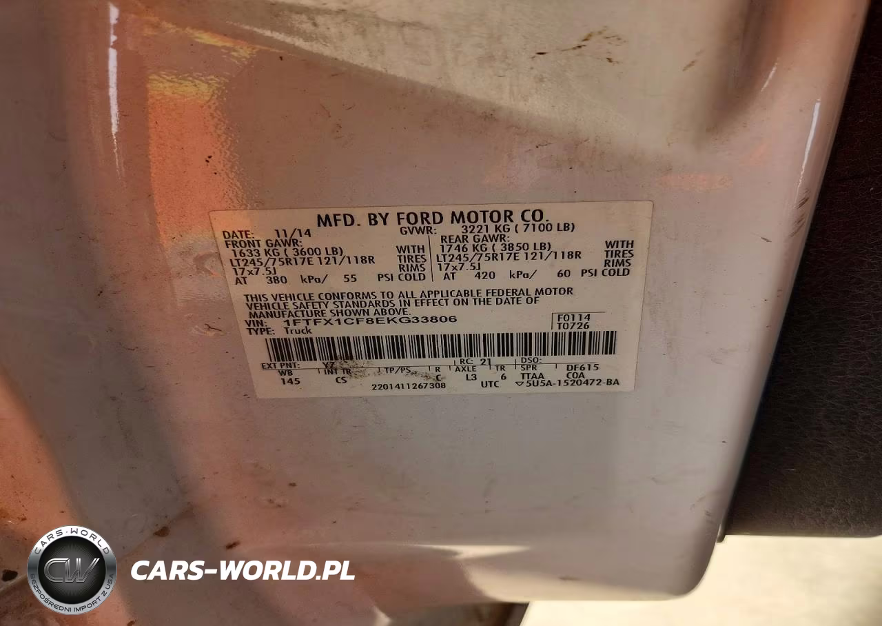 2014 Ford F150 Super Cab VIN:1FTFX1CF8EKG33806 - 12