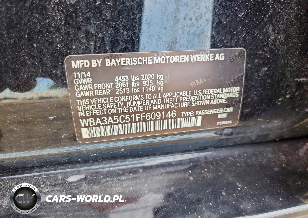 2015 BMW 328 I VIN:WBA3A5C51FF609146 - 13