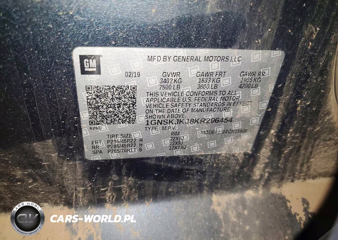 2019 Chevrolet Suburban K1500 Premier VIN:1GNSKJKJ8KR296454 - 13