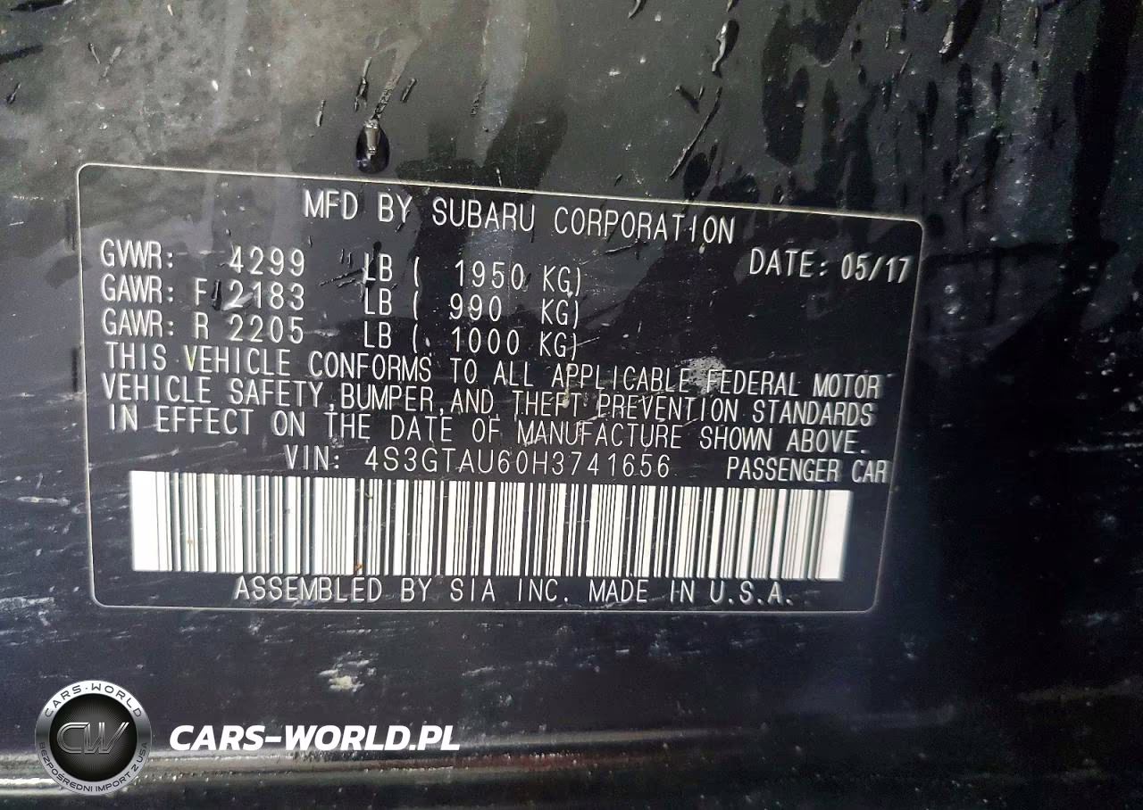 2017 Subaru Impreza Limited VIN:4S3GTAU60H3741656 - 13