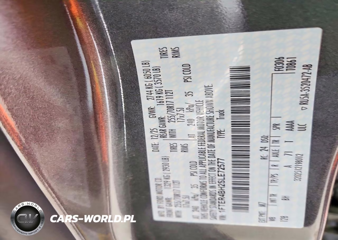 2025 Ford Ranger Xl VIN:1FTER4BH2SLE72577 - 12