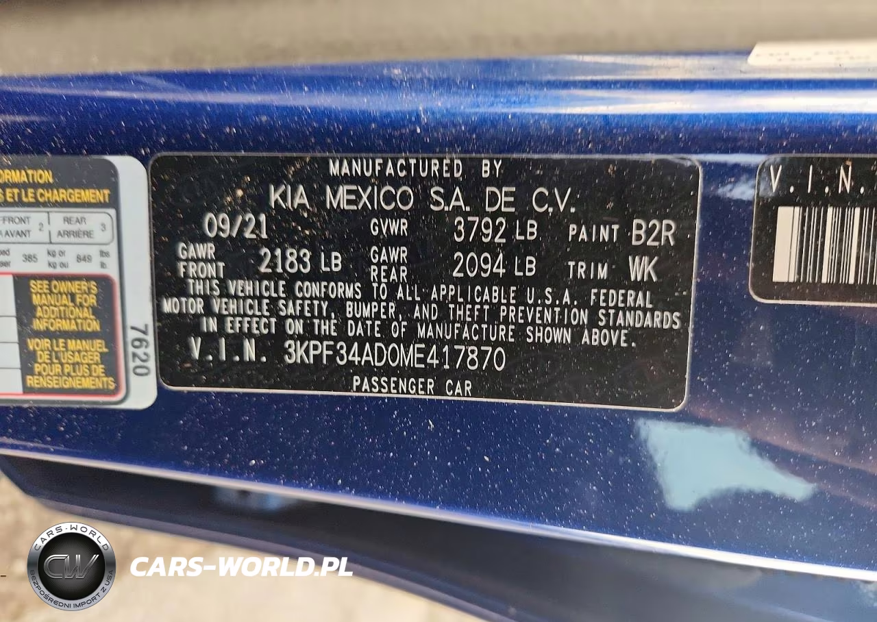 2021 Kia Forte Gt Line VIN:3KPF34AD0ME417870 - 12