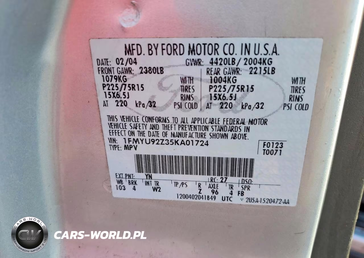 2005 Ford Escape Xls VIN:1FMYU92Z35KA01724 - 14