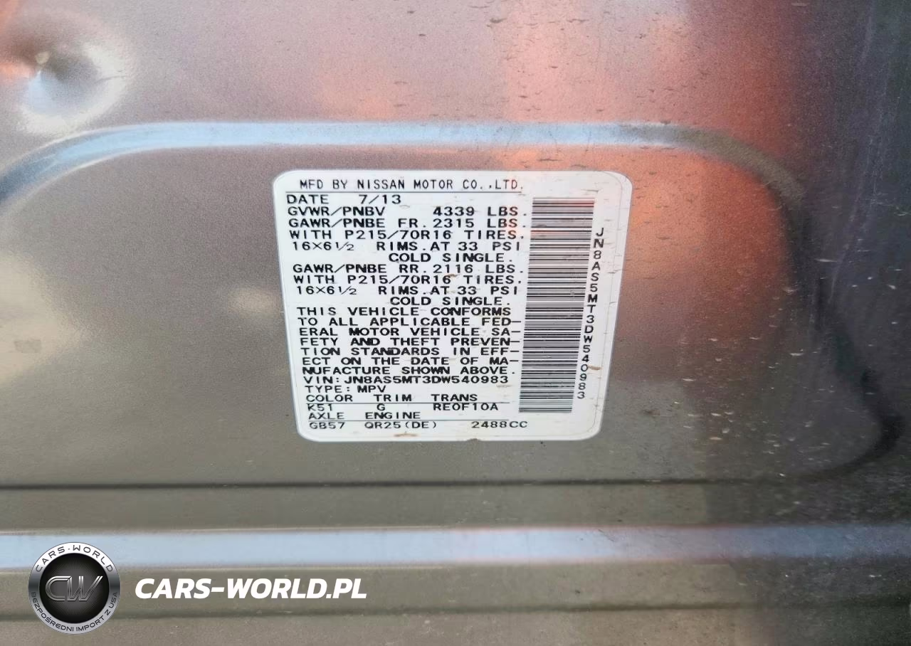 2013 Nissan Rogue S VIN:JN8AS5MT3DW540983 - 13