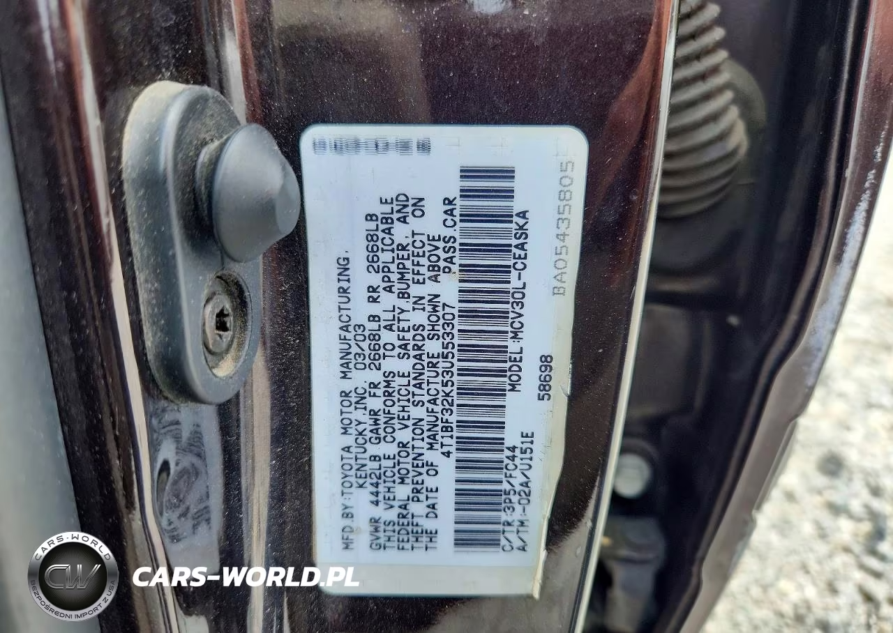 2003 Toyota Camry Se V6 VIN:4T1BF32K53U553307 - 12